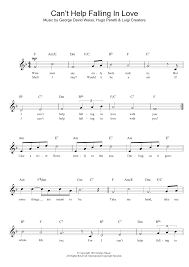Using this site, we learn to play can't. Can T Help Falling In Love Noten Ub40 Leadsheet Fake Book