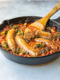 3/4 pound ground meat (originally pork, but turkey works great) obviously, you can adjust to taste. Sausage White Bean And Kale Skillet Mad About Food