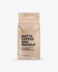 Kraft Coffee Bag Mockup In Bag Sack Mockups On Yellow Images Object Mockups