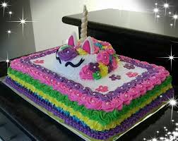 Transform a plain sheet cake into a unicorn cake like this version from cakes.com. Pin By Jenny Mena Mntts On Bolos Unicorn Desserts Unicorn Birthday Cake Unicorn Cake