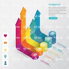 Download Modern 3d Infographic Template With Percentage Chart Infographic Template Collection Graphicmama PSD Mockup Templates