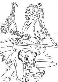 Select from 35970 printable coloring pages of cartoons, animals, nature, bible and many more. Kleurplaat Simba Drinkt Met De Giraffen Kids N Fun Lion King Coloring Pages Lion Coloring Pages Disney Coloring Pages