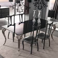 Dining table with clear tempered glass top, with solid wood base, modern round glass kitchen table furniture for home office kitchen dining room black wayfair north america $ 639.99 Large Black Glass Dining Table Set Juliettes Interiors