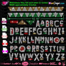 Download Lllá…martin Rhinestone Font Svg Dxf Bling Cut File Cricut Silhouette