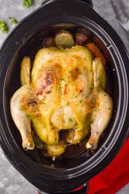 It's really easy to put together with spices along with vegetables. Slow Cooker Whole Chicken Recipe Wine And Glue