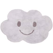 Tapis Lavable Nuage Nimbus Gris 115 X 75 Cm Nattiot