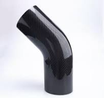 AC PERFORMANCE OD 3 inch (76mm) 45 degree Carbon Fiber Elbow, 3" Outer diameter, Leg Length 6 inch (150mm), 1.3mm Thickness, 3K Twill Real Carbon ...