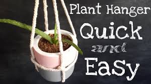 Plant short plants at the edge of the basket and taller ones in the centre. Diy 1 Minute Hanging Planter Quick And Easy Hanging Pot With Rope Youtube