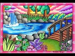 Kumpulan gambar pemandangan alam dengan kualitas hd Cara Menggambar Taman Bunga Yang Indah Dan Mudah