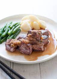 Diced Beef Steak Saikoro Steak With Japanese Style Sauces Recipetin Japan Recipe Beef Recipes Cubed Beef Recipes Diced Beef Recipes