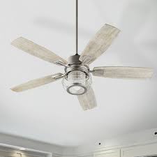 By saum hadi posted on august 23, 2018. Seeded Glass Ceiling Fan With Light Satin Nickel Quorum Lighting 3525 65 Destination Lighting