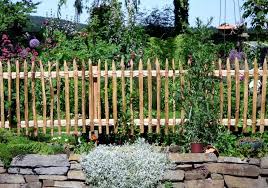Staketenzaun Auf Querriegel Montiert Zaun Garten Zaun Gartenstruktur