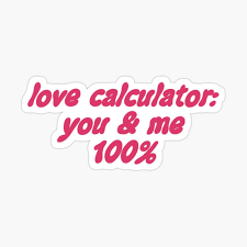 Love Calculator Glossy Sticker By Nabibibi In 2020 Love Calculator Coloring Stickers Sticker Design
