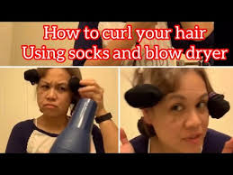 By this way, your hair is dried evenly. How To Curl Your Hair With Socks And Blow Dryer 5 Minutes Hair Hack Youtube