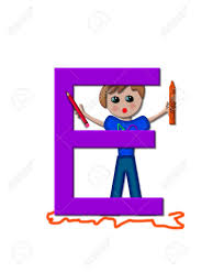 1323 north lawrence street philadelphia, . The Letter E In The Alphabet Set School Zone Is Decorated With A School Boy Holding A Crayon And Pencil At The Base Of The Letter Is A Scribbled Line Stock Photo