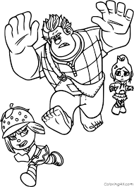 It s all fun and games with this coloring page for kids. Ralph Drove Taffyta Away For Vanellope Coloring Page Coloringall