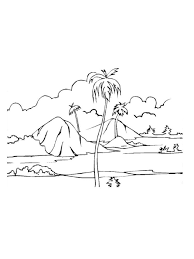 Make a coloring book with tropical island for one click. Island Coloring Page Bmo Show