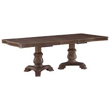 A n extension table is a great problem solver. Vendor 3 Charmond D803 55b 55t Traditional Double Pedestal Rectangular Dining Room Extension Table Becker Furniture Dining Tables