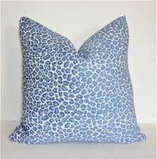 Teal blue and gray baby elephants pattern print throw pillow. Decorative Animal Print Pillow Cover Leopard Navy Blue White Etsy Animal Print Pillows Leopard Print Pillows Printed Pillow