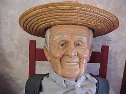 William Wallace Old Man & Woman Farmer Dolls 24'' NEAT VINTAGE PRIMITIVE  DECOR