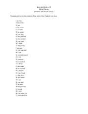 Balancing act worksheet answers are available because of a teacher/tutor/parent to enrich the information familiarity with their student/child. Spanish 6 4 Docx Balancing Act Mixed Tenses Preterite And Present Tenses Translate And Write The Number Of The Right Of The English Statement 1 He Course Hero