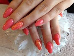 U.k nail technician of the year 2017 11 times award winning nail artist. Eye Candy Nails Training Acrylic Nails With Ocean Coral Gelux Gel Polish And Glitter Dust On Ring Fingers By Joanne Duckmanton On 11 January 2014 At 12 39