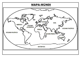 Página com diversos desenhos do mapa mundi para colorir. Mapa Mundi Continentes Paises E Estados Mapa Do Mundo
