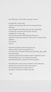 Puisi Ego Perasaan Bela Diri Cerita