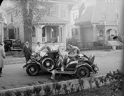 Auto Wrecked On Residential Street Car Crash Vintage Cars Vintage Photos