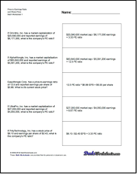 Earnings Per Share Worksheets Word Problems Word Problem Worksheets Common Core Math Worksheets