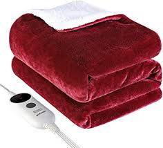 This sunbeam reversible sherpa/mink heated throw blanket is made of soft, 100% polyester with a plush royalmink finish on one side and cuddly sherpa on the other. Amazon Com Mvpower Electric Blanket Heated Throw 50 X 60 Heating Blanket Etl Certification Flannel Sherpa Fast Heated Blanket 6 Heating Levels 3 Hours Auto Off Machine Washable Bed Sofa Office Use
