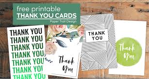 In this section, you can actually design and create your own card and print it out in your home to send to family and friends. Free Printable Thank You Cards Paper Trail Design