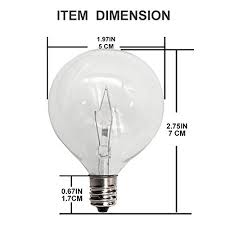 6 Pack Wax Warmer Bulbs 25 Watt Bulbs For Full Size Scentsy Warmers G16 5 Globe