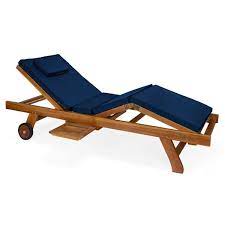 Cheslong, chaiselongue, chaislón… no importa ni cómo lo llames ni cómo se escriba, porque un. All Things Cedar Teak Chaise Lounge Blue Cushion Tl78 B Rona