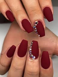 Bonding acrylic nail liquid is rated 3.1 out of 5 by 185. 120 Best Coffin Nails Ideas That Suit Everyone Burgundy Acrylic Nails Nails Design With Rhinestones Burgundy Nails