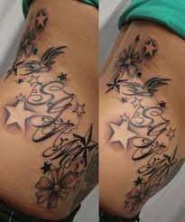 Tattoomagz tries to bring you only the best of the best, with teams that are consistently compiling new photos of the most popular, top voted, most viewed, and most shared tattoo designs and ink jobs. Stars Flower Tattoos