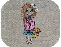 Learn how to embroider curly hair with this easy tutorial! Embroidery Design Curly Hair Girl
