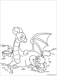 Treasure map coloring pages for kids. Knight And Dragon Guarding Treasure Coloring Pages Dragon Coloring Pages Coloring Pages For Kids And Adults