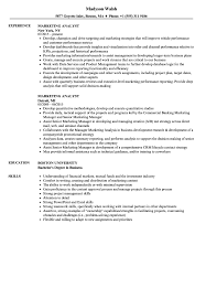 In short, it makes all the difference between the hiring manager reading. Marketing Analyst Resume Samples Velvet Jobs