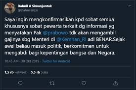 / berhubung karna bentar lagi mau pulang. Jadi Menhan Prabowo Tak Ambil Gaji Dan Tak Pakai Mobil Dinas Halaman All Kompas Com