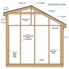 8 12 Saltbox Storage Shed Plans Blueprints For Constructing A Garden Shed Storage Shed Plans Shed Plans Storage Shed