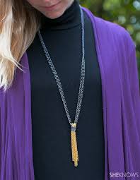 In this diy necklace tutorial, i show you how to make your own jewelry accessories. Diy Chain Tassel Necklace Sheknows