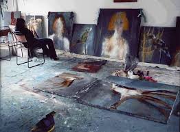 British Artist Annie Morris In Her Studio I Wish I Had A Studio Like This My House Is Smaller Than This Studio Art My Art Studio Artist Studio Space