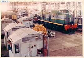 1964 Assembly Line For Diesel Hydraulic Locomotives Walkers At Maryborough Queensland Railways Class Dh Naa Railway Assembly Line Walkers