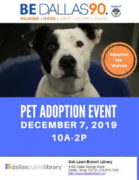 Learn more about dallas animal services & adoption center in dallas, tx, and search the available pets they have up for adoption on petfinder. Holiday Pet Adoption Day Dallas Public Library
