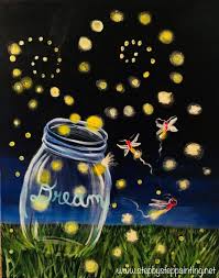 Lightning Bugs Mason Jar Step By Step Acrylic Painting Tutorial Firefly Painting Painting Tutorial Painting