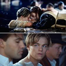 Tim Curry and Catherine Zeta Jones pose with a crew member behind the  scenes of the 1996 TV Movie Titanic.