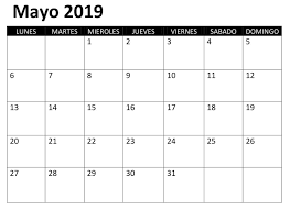 Mayo Calendario 2019 Excel Desk Calendars Calendar Template Calendar Wallpaper