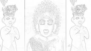 Menggambar dan mewarnai ondel ondel betawi laki laki youtube. Sketsa Ondel Ondel Bernyanyi Bong Bong Song Youtube