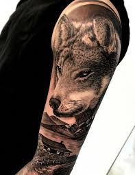 Black And Grey Wolf Tattoo Awesome Black Gray Wolf Tattoo Ideas C Tattoo Artist Cristian Palmero Menstattoos Grey Wolf Tattoo Wolf Tattoos Men Wolf Tattoo Sleeve